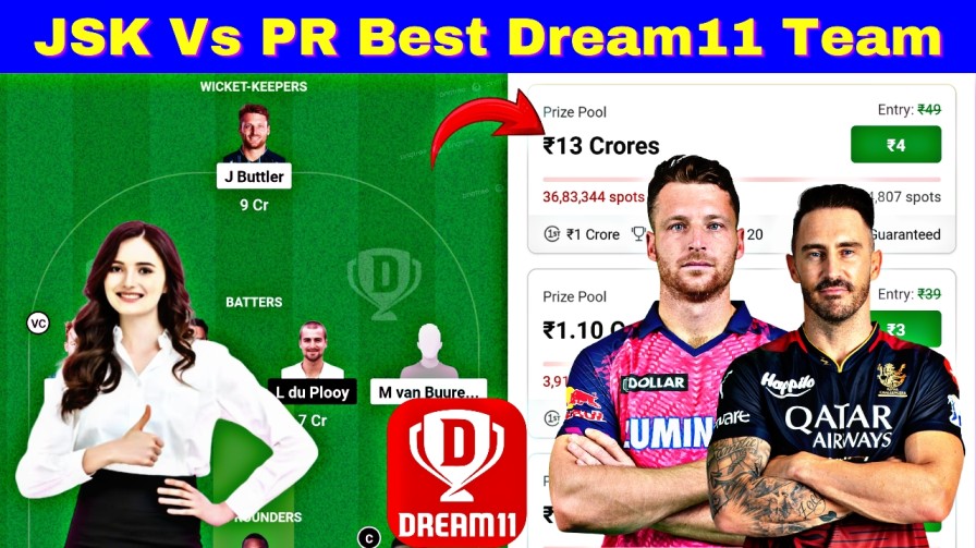 JSK Vs PR Dream11 Prediction In Hindi