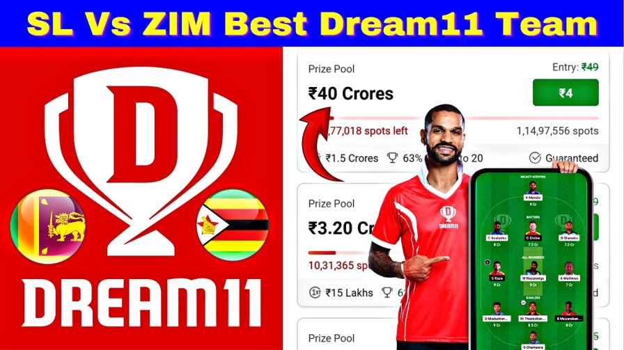 SL Vs ZIM 3rd T20 Dream11 Prediction In Hindi